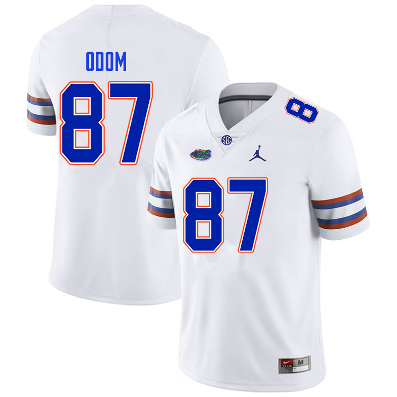 Men #87 Jonathan Odom Florida Gators College Football Jerseys Sale-White